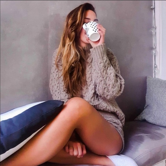 ZARA CABLE KNIT SWEATER AND SHORT SET - Picture 10 of 11